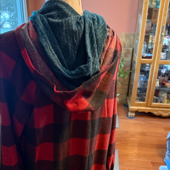 White Birch Red and Black Checkered Hoodie - Picture 7 of 9